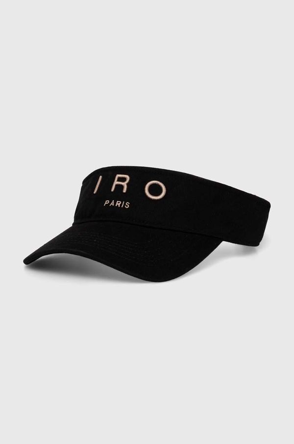 IRO Pamučni šilt IRO boja: crna, bez uzorka