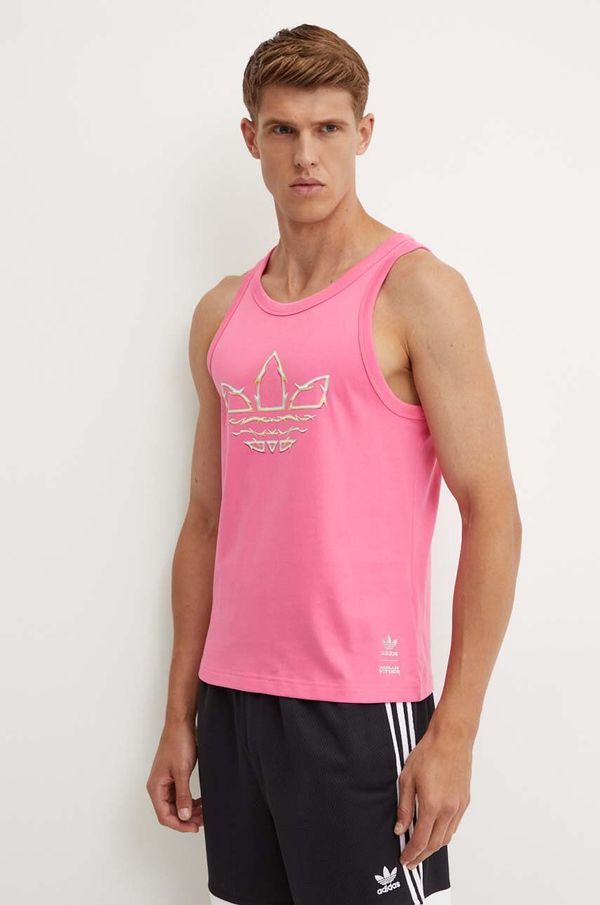 adidas Originals Pamučni top adidas Originals Pride boja: ružičasta, IZ4904