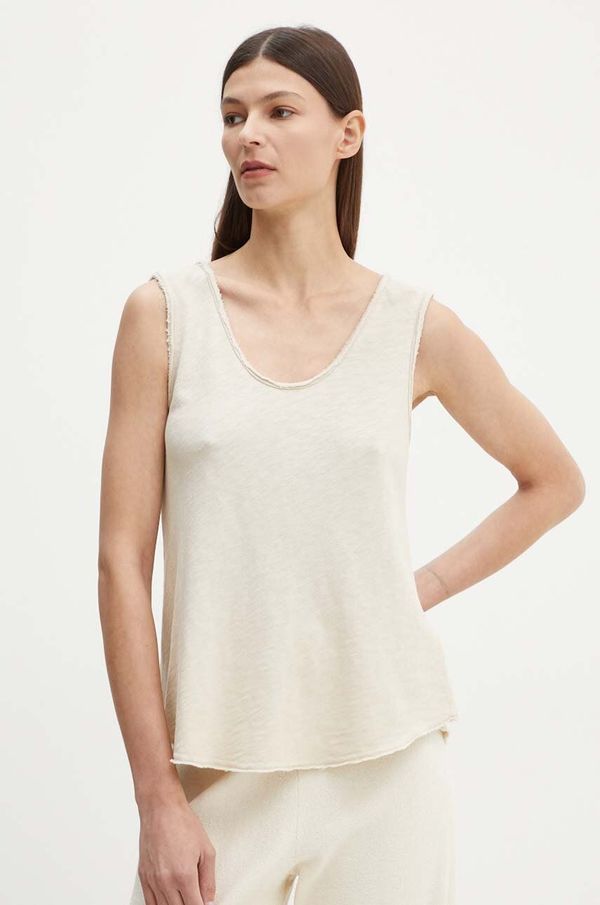 American Vintage Pamučni top American Vintage boja: bež, SON29GH24