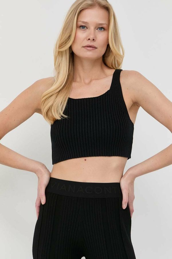 Boss Pamučni top BOSS boja: crna