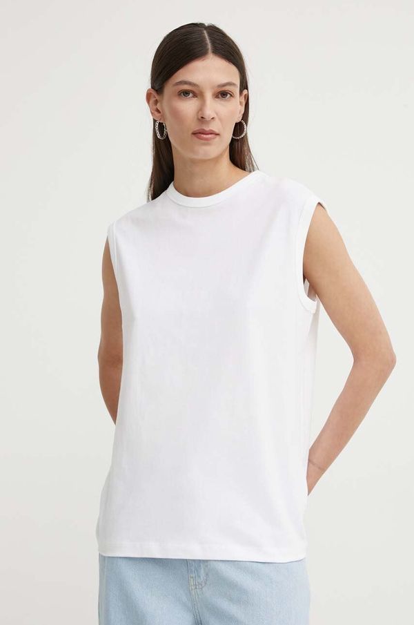 Day Birger et Mikkelsen Pamučni top Day Birger et Mikkelsen Pedro - Heavy Jersey RD boja: bijela, DAY65243288