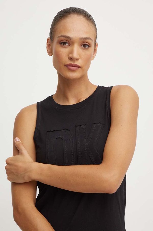 DKNY Pamučni top Dkny boja: crna