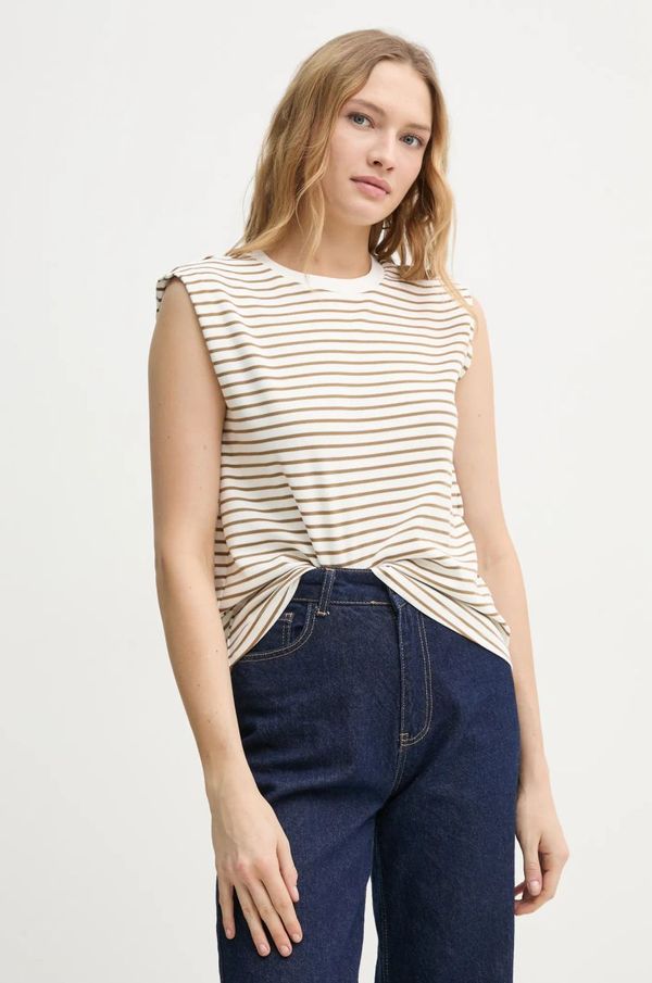 G-Star Raw Pamučni top G-Star Raw boja: bež, D26073-D979