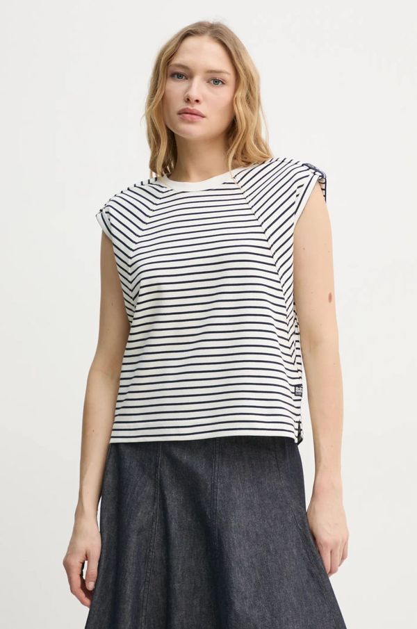 G-Star Raw Pamučni top G-Star Raw boja: bež, D26457-D979