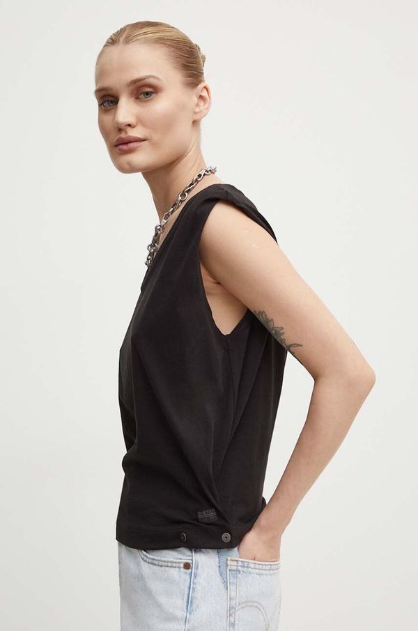 G-Star Raw Pamučni top G-Star Raw boja: crna, D24641-D601