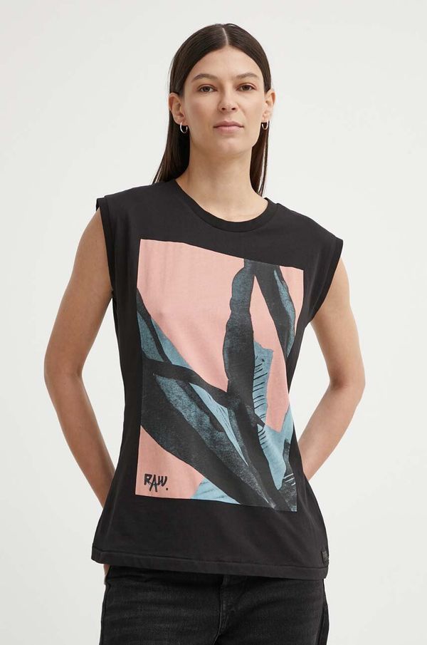 G-Star Raw Pamučni top G-Star Raw boja: crna, D24672-4107