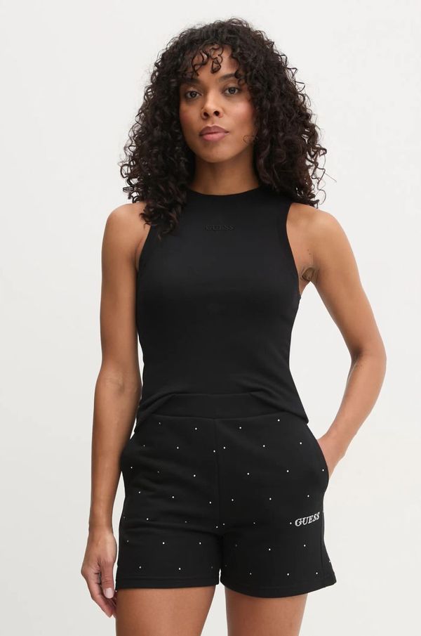 Guess Pamučni top Guess GELSEY boja: crna, V5RP14 KCOI1