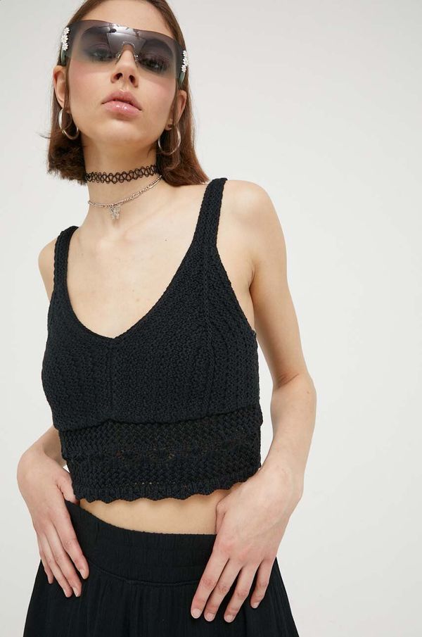 Hollister Co. Pamučni top Hollister Co. boja: crna