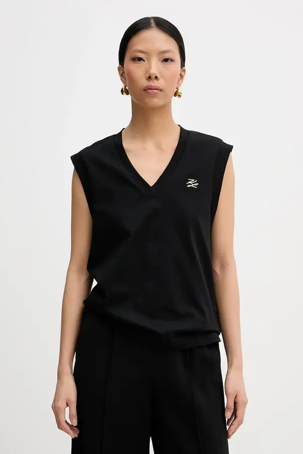 Karl Lagerfeld Pamučni top Karl Lagerfeld