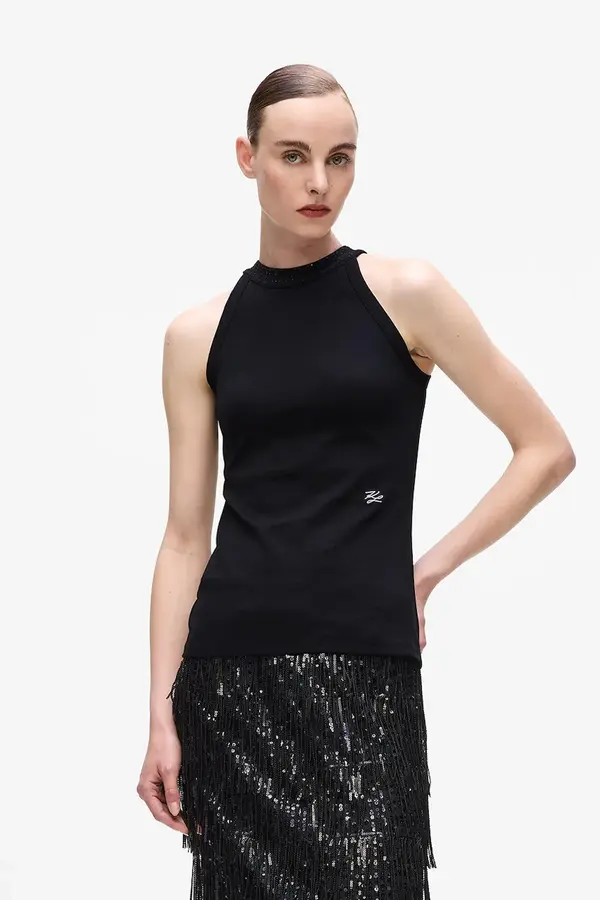 Karl Lagerfeld Pamučni top Karl Lagerfeld
