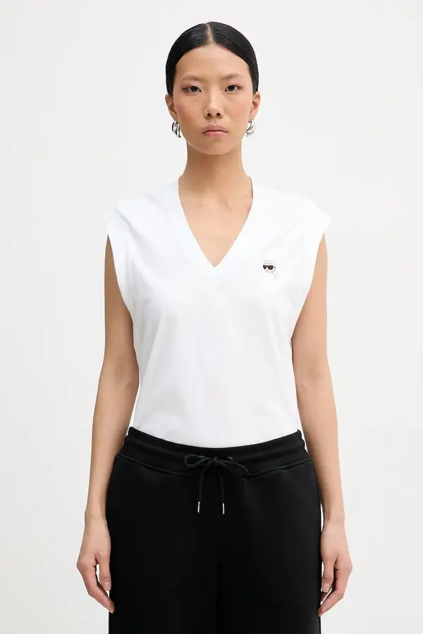 Karl Lagerfeld Pamučni top Karl Lagerfeld IKON