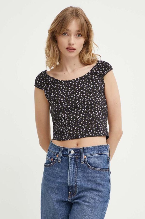 Levi's Pamučni top Levi's boja: crna, A8784