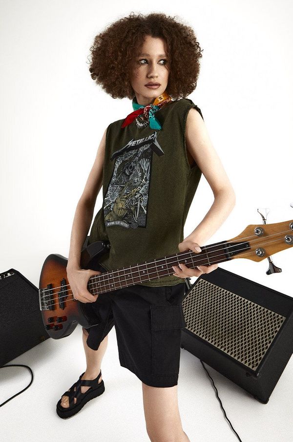 Medicine Pamučni top Medicine za žene, boja: zelena