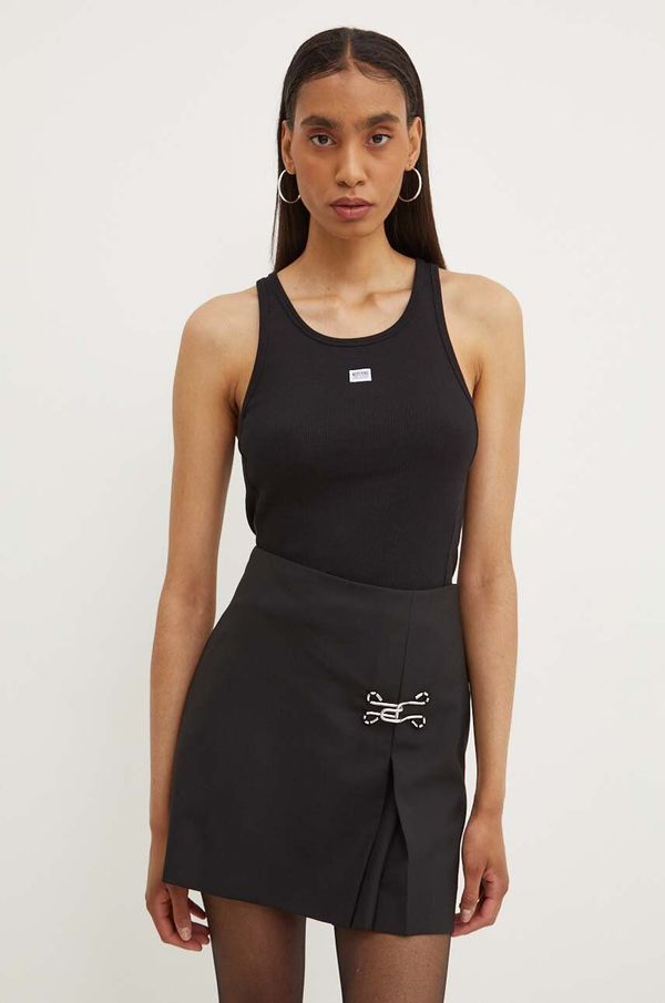 Moschino Jeans Pamučni top Moschino Jeans boja: crna, 0807.8236