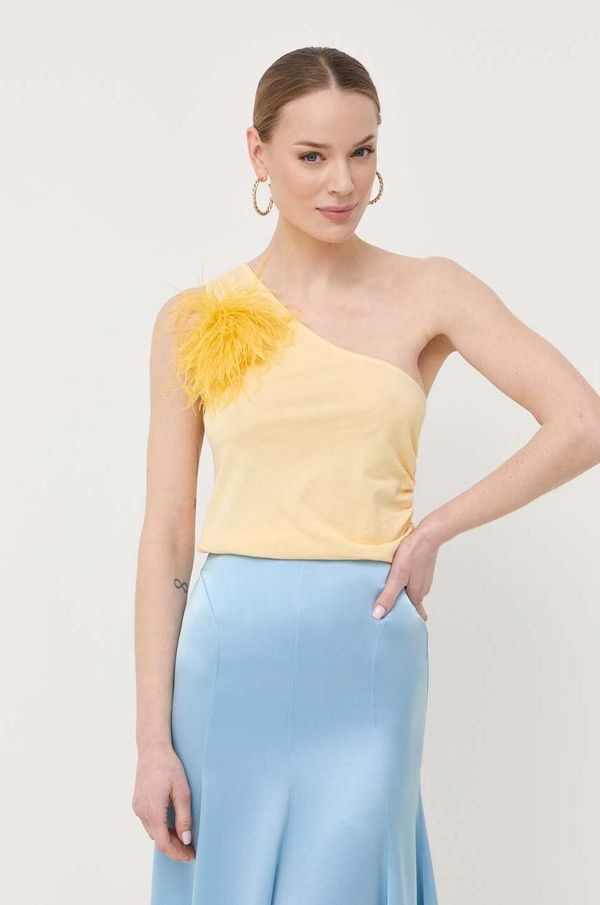Patrizia Pepe Pamučni top Patrizia Pepe boja: narančasta, cold shoulder