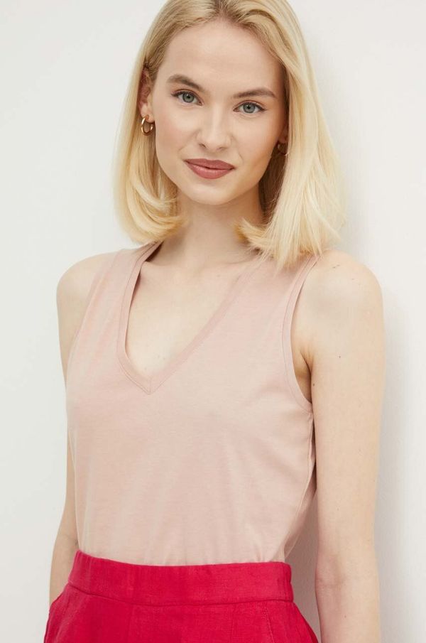 Sisley Pamučni top Sisley boja: bež