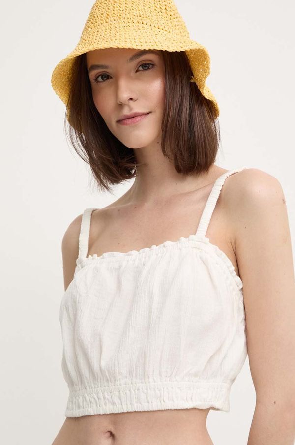 United Colors of Benetton Pamučni top United Colors of Benetton boja: bež