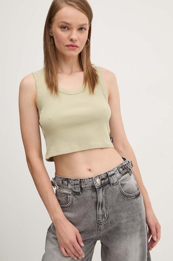 Vans Pamučni top Vans boja: zelena, VN000G3JD3Z1