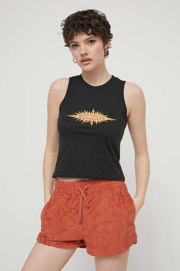 Volcom Pamučni top Volcom boja: crna