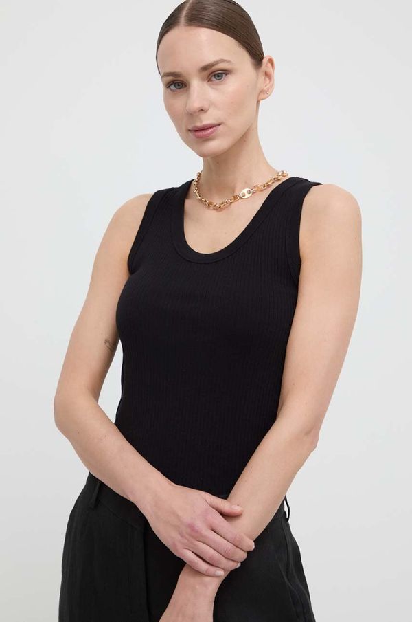Weekend Max Mara Pamučni top Weekend Max Mara boja: crna