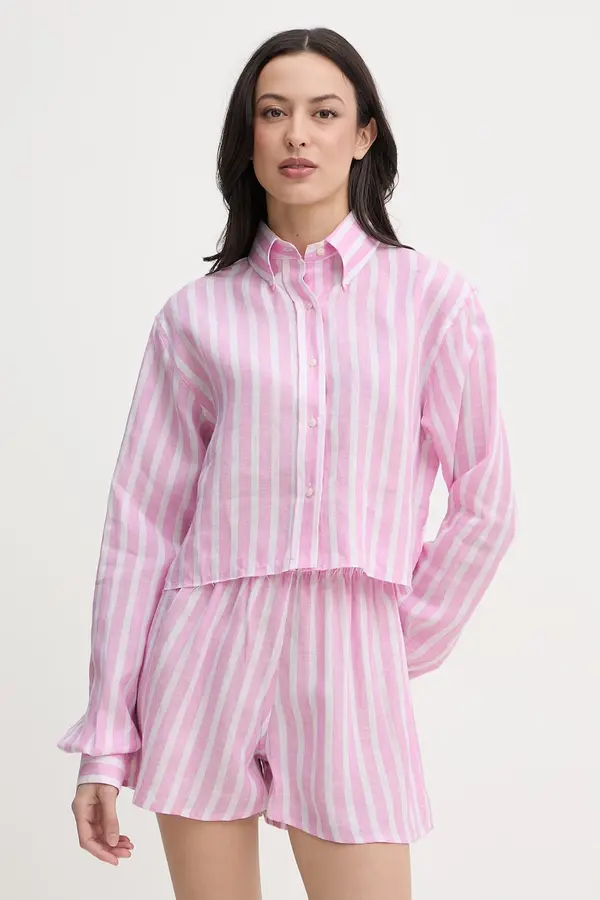 Paramidonna Paramidonna košulja za žene od lana Ida