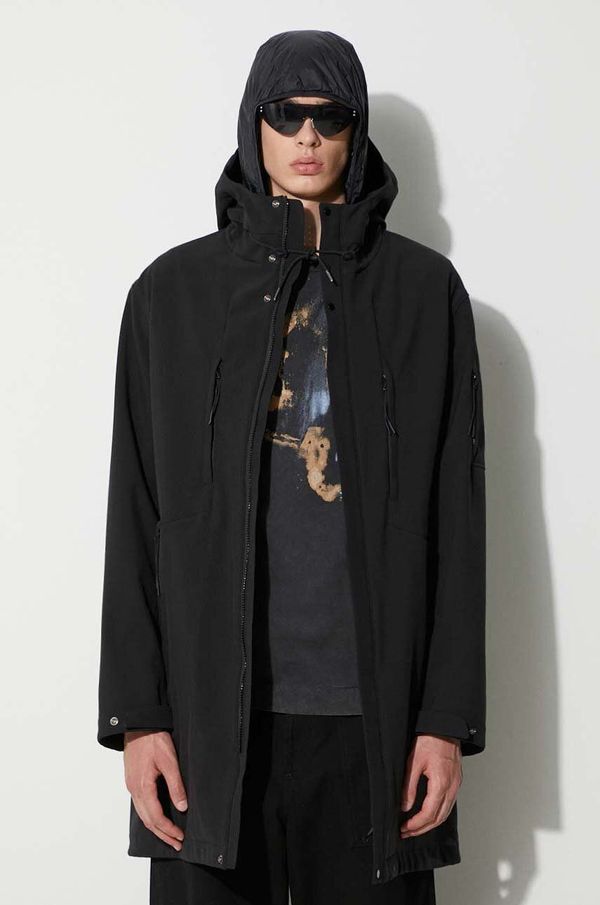 C.P. Company Parka C.P. Company Shell-R Hooded za muškarce, boja: crna, za prijelazno razdoblje, 15CMOW012A006097A