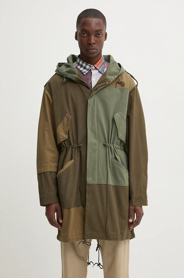 Desigual Parka Desigual NITON za muškarce, boja: zelena, za prijelazno razdoblje, 24WMEW09