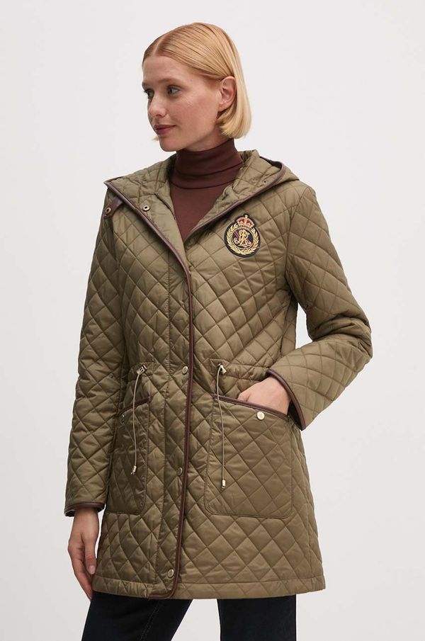 Lauren Ralph Lauren Parka Lauren Ralph Lauren za žene, boja: zelena, za prijelazno razdoblje, 297951264