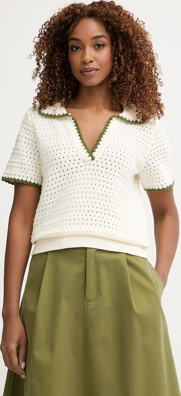 Pedro del Hierro Pedro del Hierro pletena polo majica ženska od pamuka