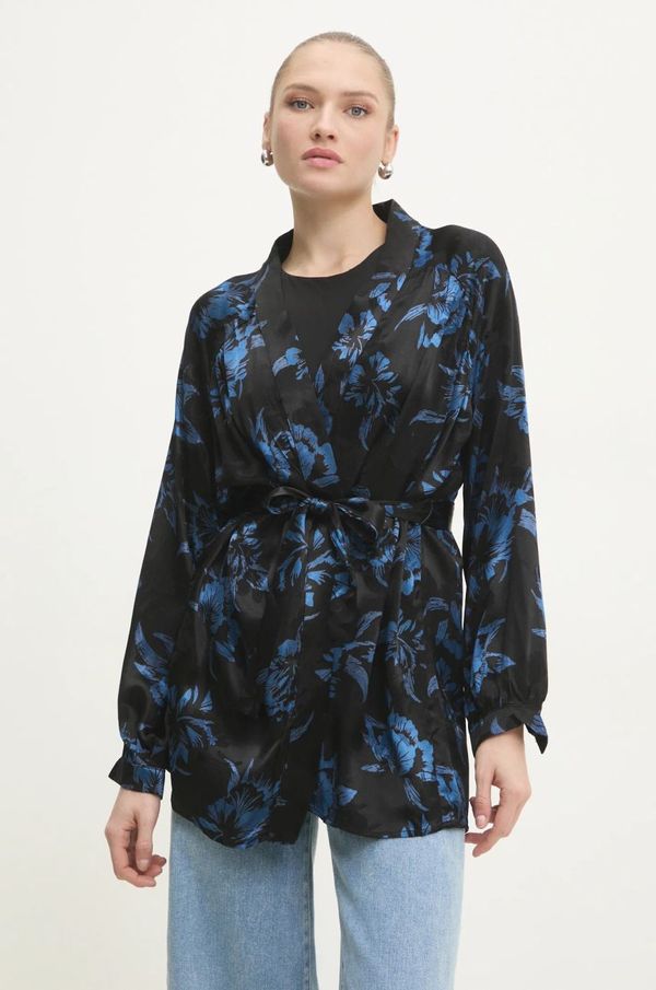 Answear Lab Pelerina Answear Lab boja: crna, bez zakopčavanja, s uzorkom