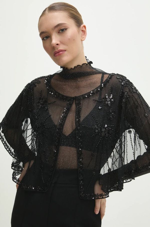 Answear Lab Pelerina Answear Lab boja: crna, oversize