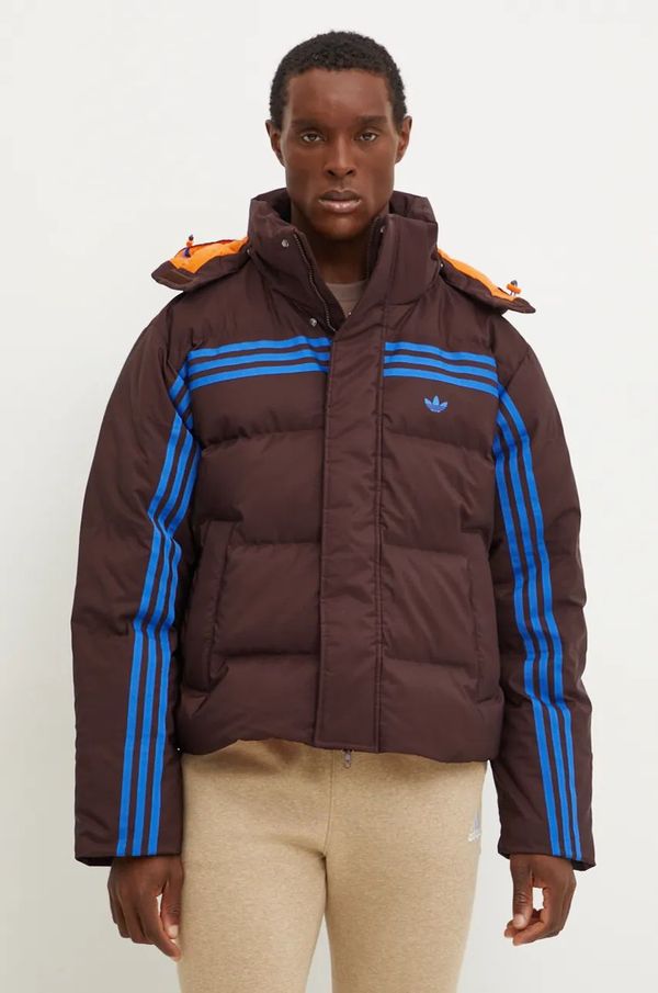 adidas Originals Pernata jakna adidas Originals Prem Puffer Jacket za muškarce, boja: smeđa, za zimu, JL9556