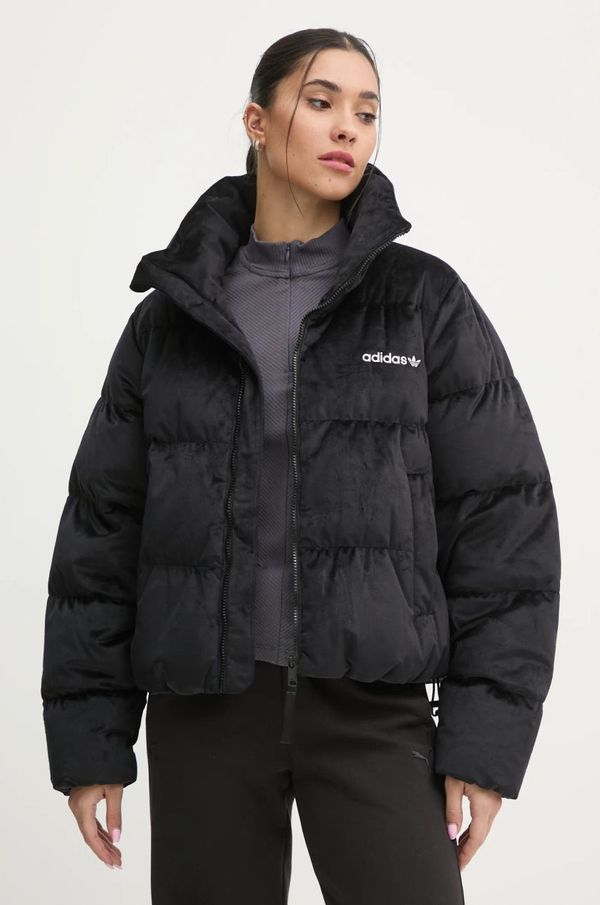 adidas Originals Pernata jakna adidas Originals Velvet Down Jacket za žene, boja: crna, za zimu, IW8439