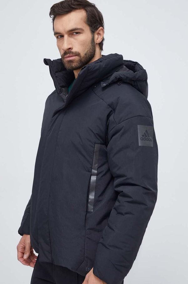 adidas Pernata jakna adidas za muškarce, boja: crna, za zimu, oversize