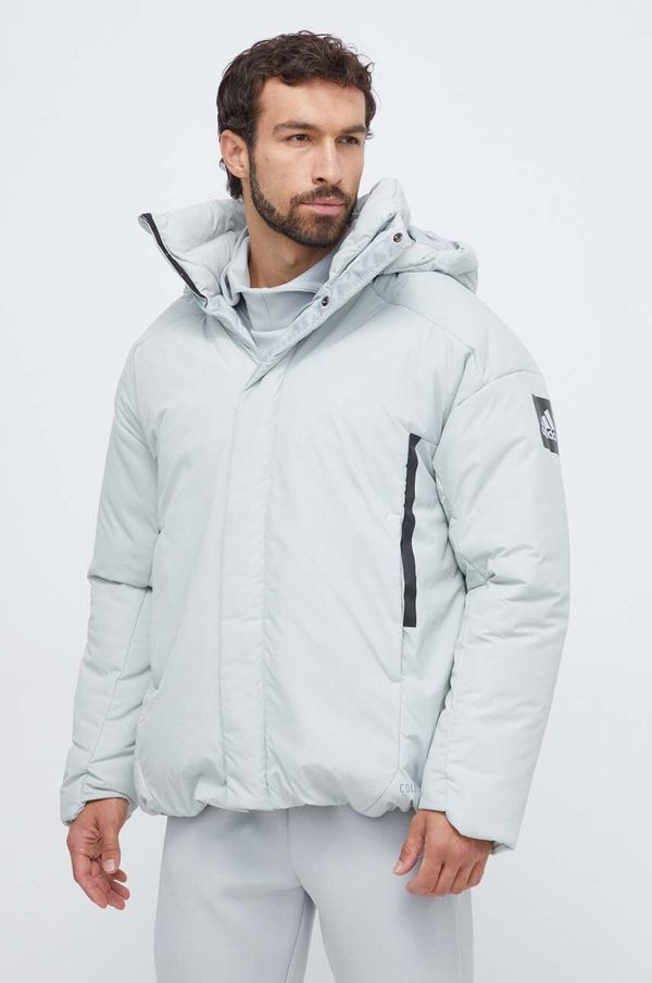 adidas Pernata jakna adidas za muškarce, boja: zelena, za zimu