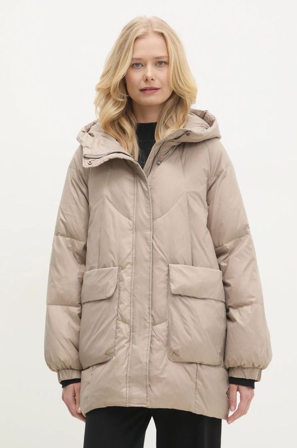Answear Lab Pernata jakna Answear Lab za žene, boja: bež, za zimu