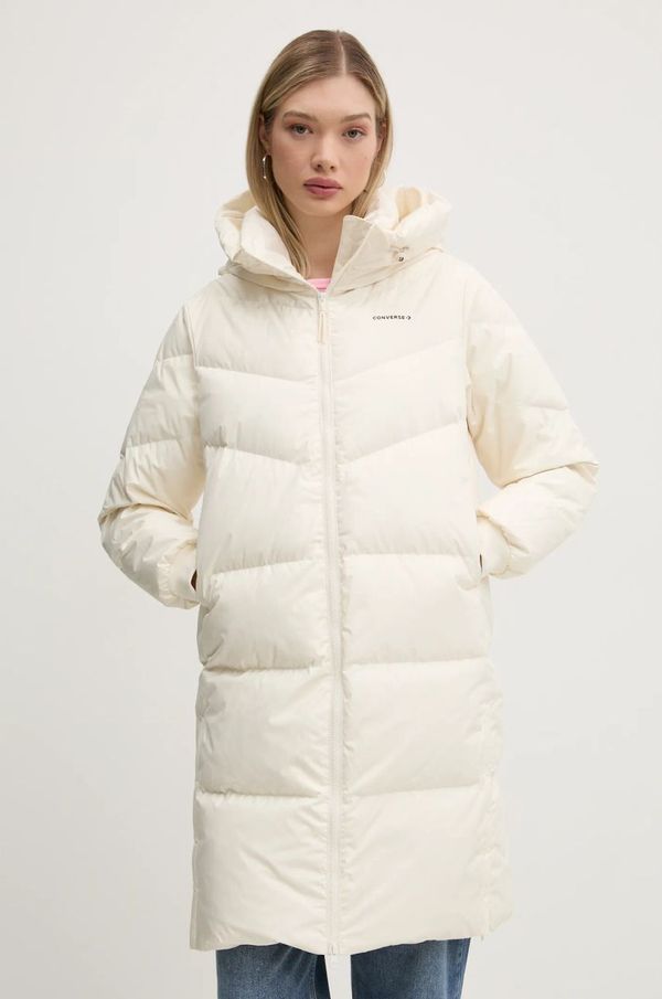 Converse Pernata jakna Converse za žene, boja: bež, za zimu, 10026922-A01