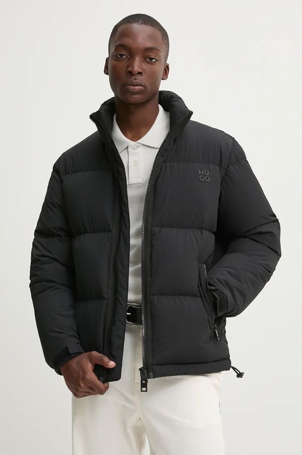 Hugo Pernata jakna HUGO za muškarce, boja: crna, za zimu, 50522226