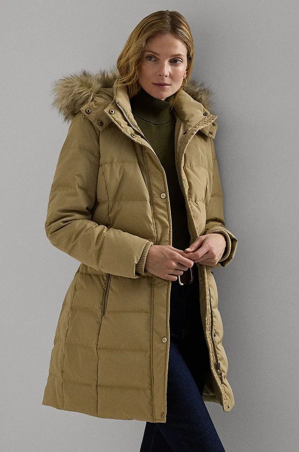 Lauren Ralph Lauren Pernata jakna Lauren Ralph Lauren za žene, boja: bež, za zimu, 297957517