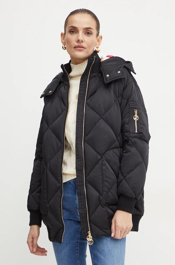 Luisa Spagnoli Pernata jakna Luisa Spagnoli SPIGOLO za žene, boja: crna, za prijelazno razdoblje, oversize, 541433