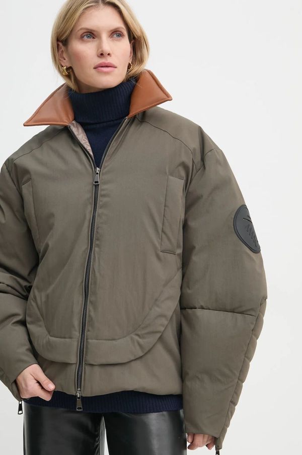 MMC STUDIO Pernata jakna MMC STUDIO za žene, boja: zelena, za zimu, oversize, AVA