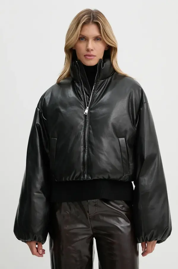 Nanushka Pernata jakna Nanushka LILIMA za žene, boja: crna, za zimu, oversize, NW24PFSG10951