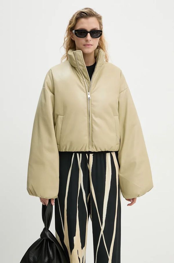 Nanushka Pernata jakna Nanushka LILIMA za žene, boja: zelena, za prijelazno razdoblje, oversize, NW24PFSG11062