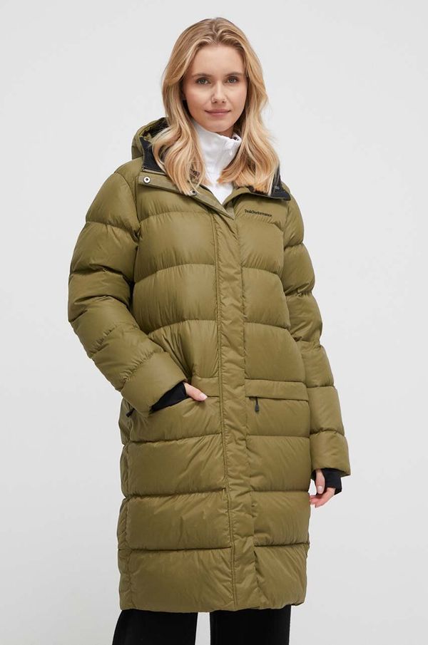 Peak Performance Pernata jakna Peak Performance za žene, boja: zelena, za zimu