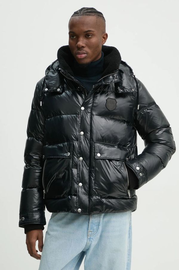 The Kooples Pernata jakna The Kooples za muškarce, boja: crna, za zimu, oversize, HDOU29002K