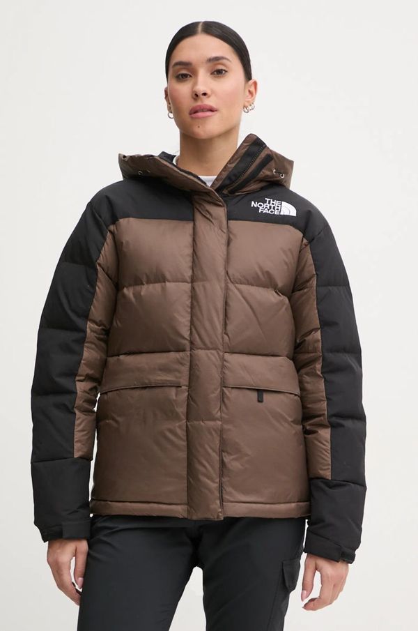 The North Face Pernata jakna The North Face HMLYN Down za žene, boja: smeđa, za zimu, NF0A4R2W5EX1