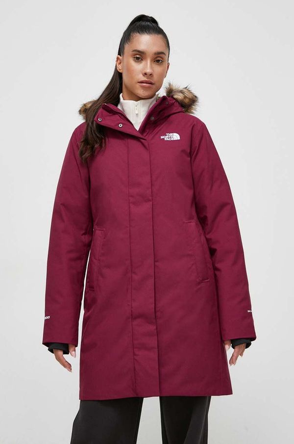 The North Face Pernata jakna The North Face za žene, boja: bordo, za zimu
