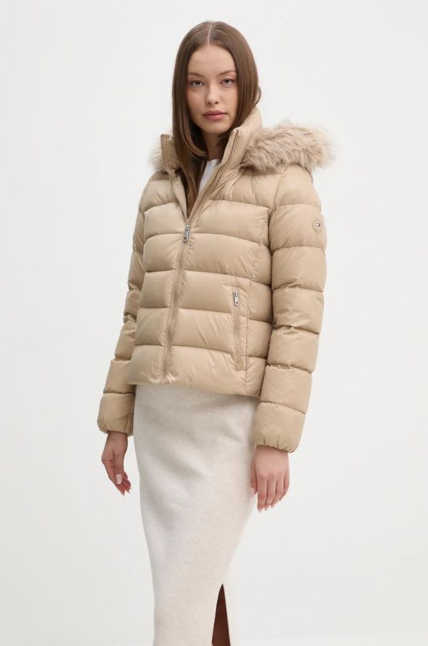 Tommy Hilfiger Pernata jakna Tommy Hilfiger za žene, boja: bež, za zimu, WW0WW43520