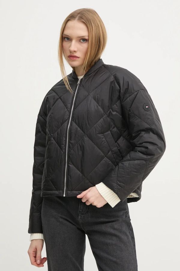 Tommy Hilfiger Pernata jakna Tommy Hilfiger za žene, boja: crna, za prijelazno razdoblje, oversize, WW0WW44342