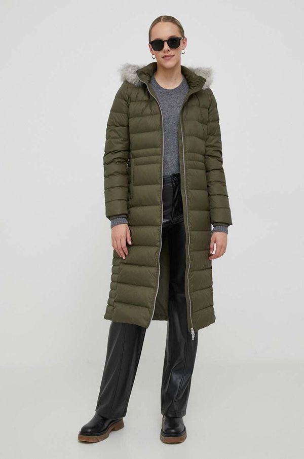 Tommy Hilfiger Pernata jakna Tommy Hilfiger za žene, boja: smeđa, za prijelazno razdoblje